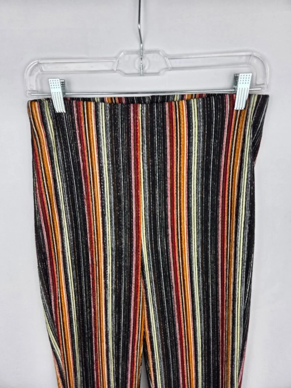 Free People Kitty Flare Pants Sz S Striped Knit Bell Bottom Boho Retro 70s EUC - Picture 6 of 14